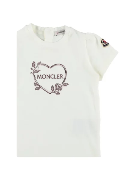 Tricou copii Moncler Enfant alb