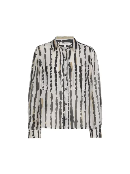 Koszula Marie Méro w paski beżowa