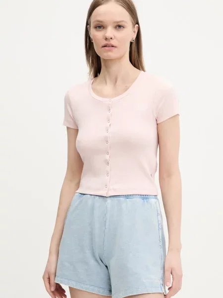 Тениска Guess Jeans розово