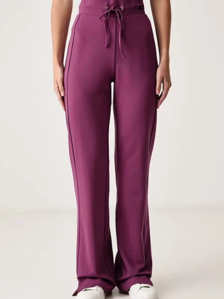 Karl Lagerfeld Jeans pantaloni straight pentru femei cu vâscoză