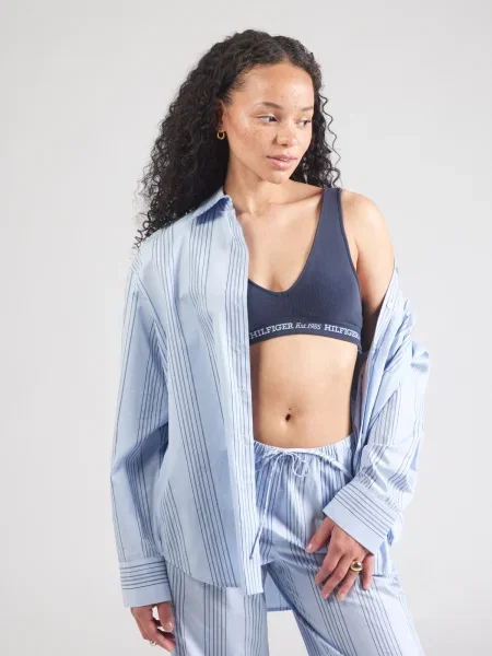 Tommy Hilfiger Podprsenkový top Tmavomodrá biela