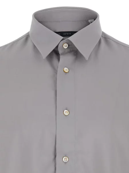 Къс риза Low Brand сиво