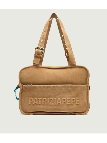 Patrizia Pepe Geantă shopper | piele întoarsă bej