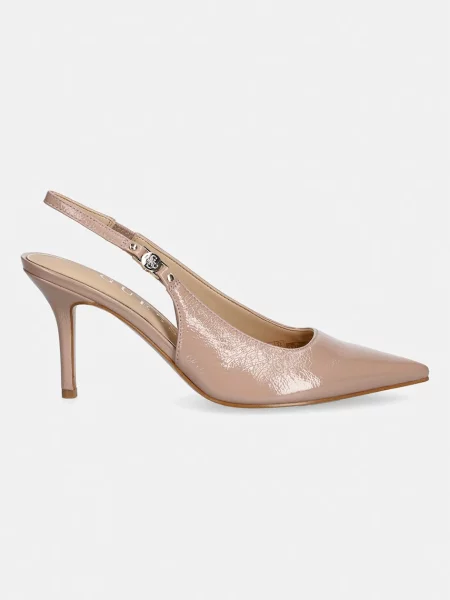 Pantofi cu toc Guess din piele bej