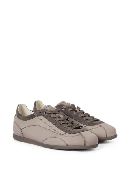 Sneakerși Brunello Cucinelli din piele de căprioară gri