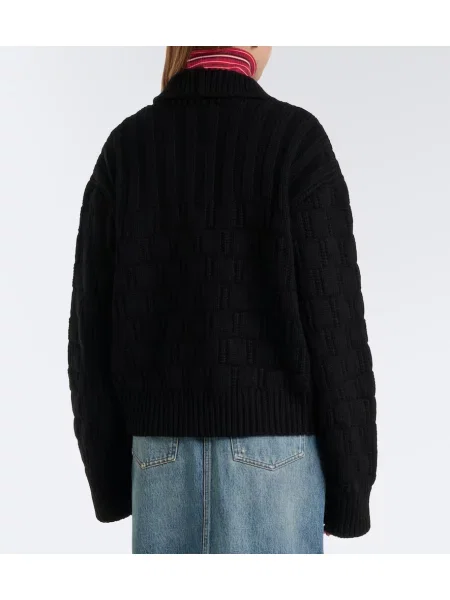Cardigan Dries Van Noten de lână negru