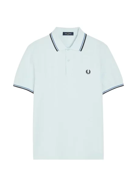Tricou polo Fred Perry cu autograf albastru