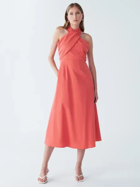 BWLDR Rochie somon portocaliu