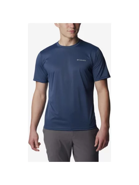 Koszulka Columbia Hike Crew krótki rękaw granatowa S niebieska