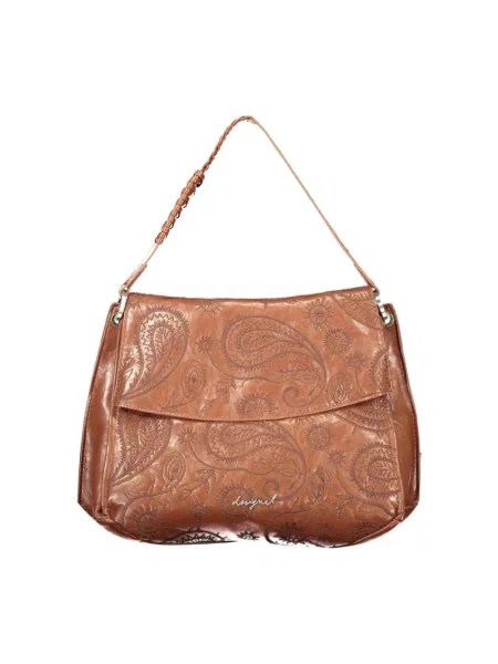 Plecak Desigual z wzorem paisley brązowy