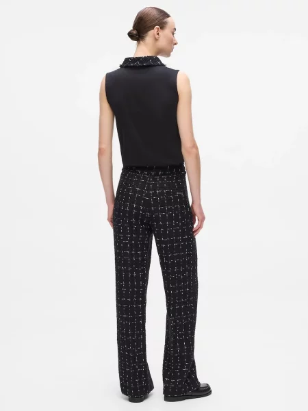 Karl Lagerfeld spodnie proste high waist czarny