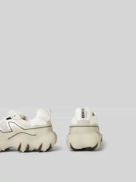 Sneakersy z wiązaniem Diesel białe
