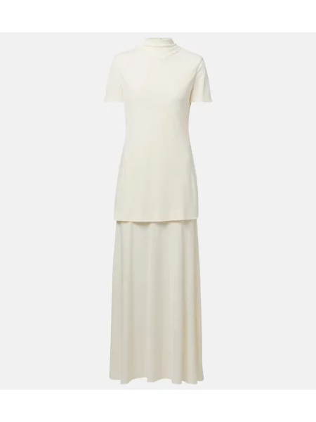 Rochie maxi Jil Sander de costum alb