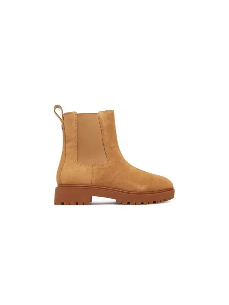 LAUREN RALPH LAUREN Kotníková obuv s elastickým prvkem hnědá