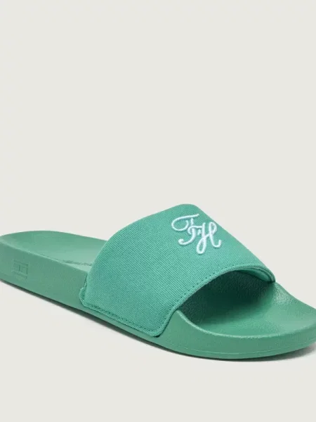 Tommy Hilfiger Papucs Th Script Pool Slide zöld