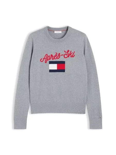 TOMMY HILFIGER Pulover bleumarin / gri / roșu alb