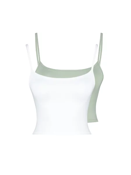 Trendyol Top verde pastel alb