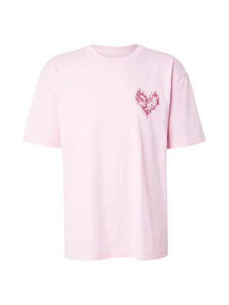 HOLLISTER Tričko LOVE pastelově růžová / tmavě červená