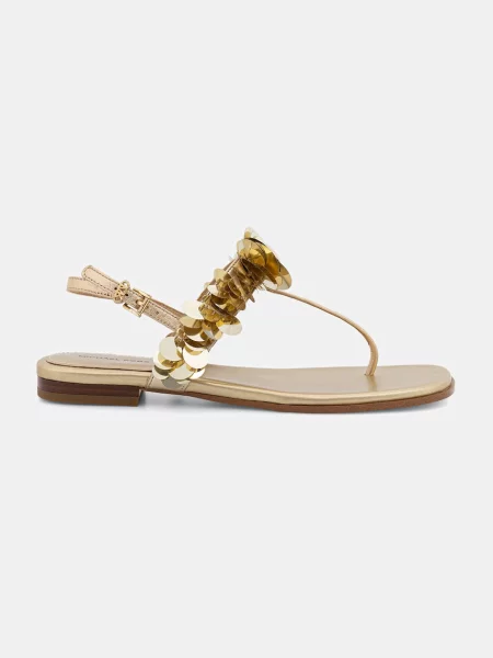 Chiloți tanga Michael Michael Kors din piele cu toc jos