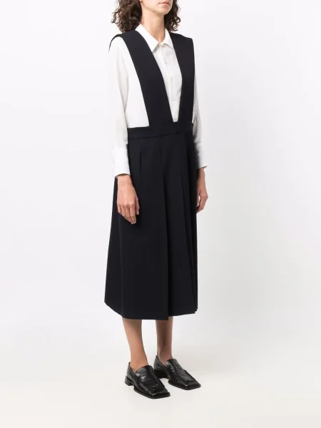 Plisované plisované sukně Comme Des Garçons Pre-owned po kolena modré