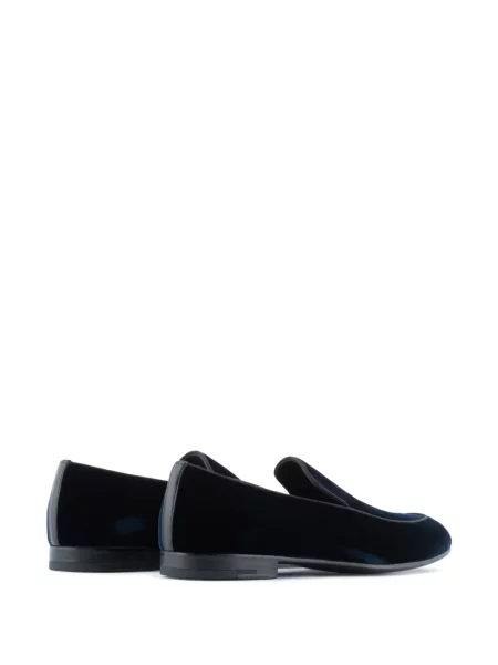 Bársony loafer Giorgio Armani autogrammal kék