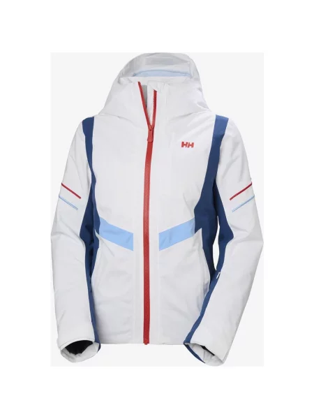 Kurtka z kapturem Helly Hansen Courchevel ciemnoniebieski jasnoniebieski czerwony XS biały