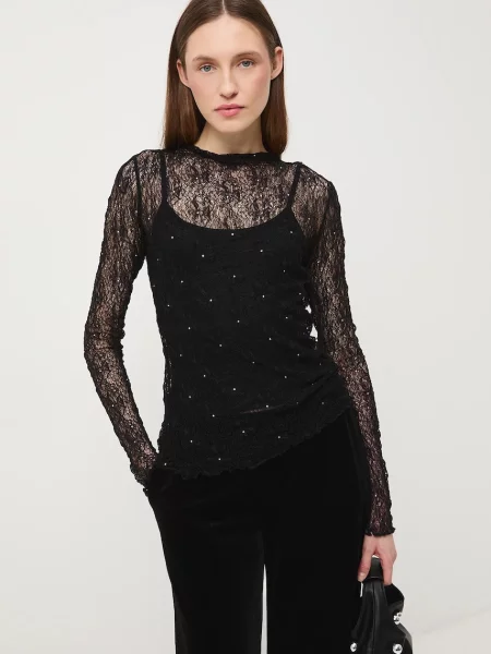 Блуза с дълги ръкави Medicine черно