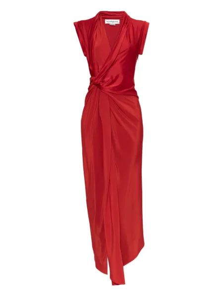 Rochie maxi Victoria Beckham de costum roșu