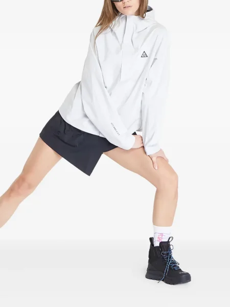 Top sport Nike din fleece plisat fără mâneci alb