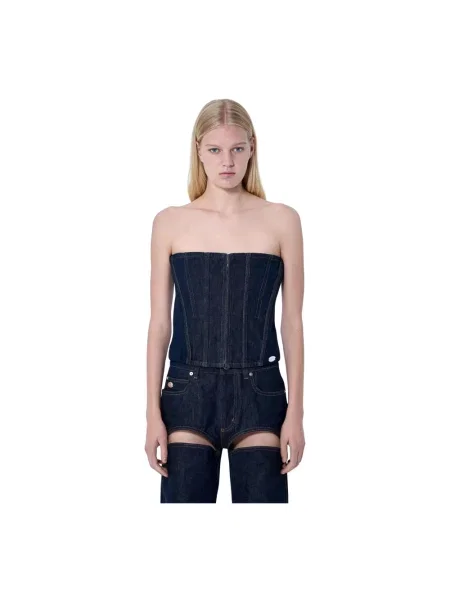 Top Jean Paul Gaultier niebieski