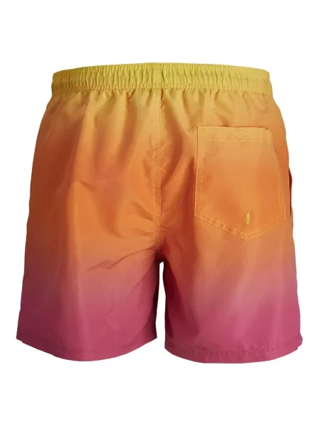 JACK & JONES Plavecké šortky Fiji / oranžová / tmavoružová žltá