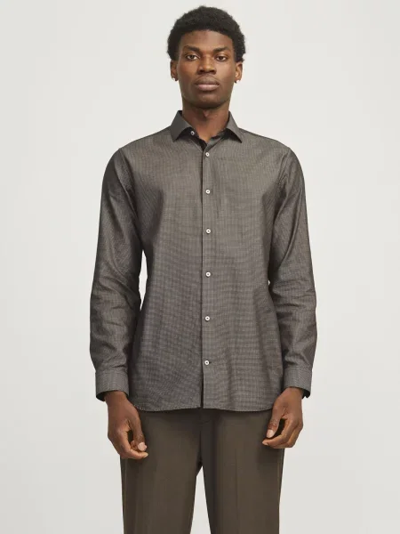 JACK & JONES Biznis košeľa JPRBLAParker / antracitová sivá