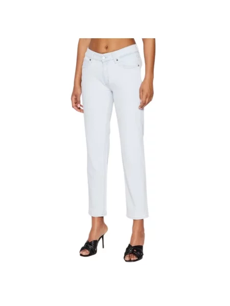 Skinny jeansy skinny Calvin Klein niebieskie