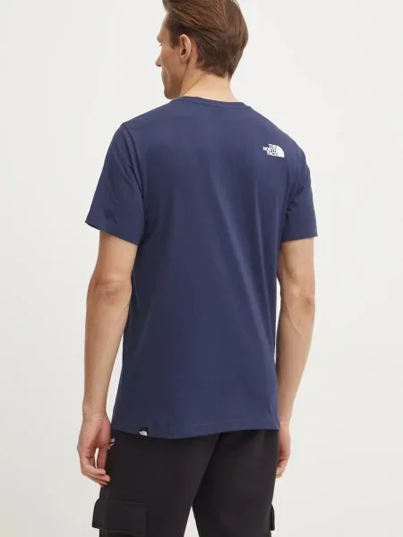 Tričko The North Face Easy tmavomodrá s potiskem
