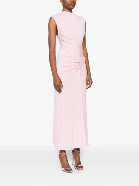 Rochie midi Simkhai drapată până la genunchi de costum roz