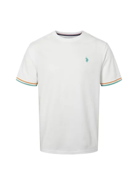 U.S. POLO ASSN. Cămașă UMNils turcoaz / portocaliu alb