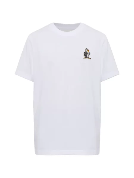 Tricou Moncler cu autograf alb
