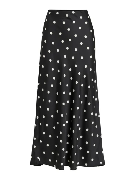 VILA Fustă VIEllette negru alb