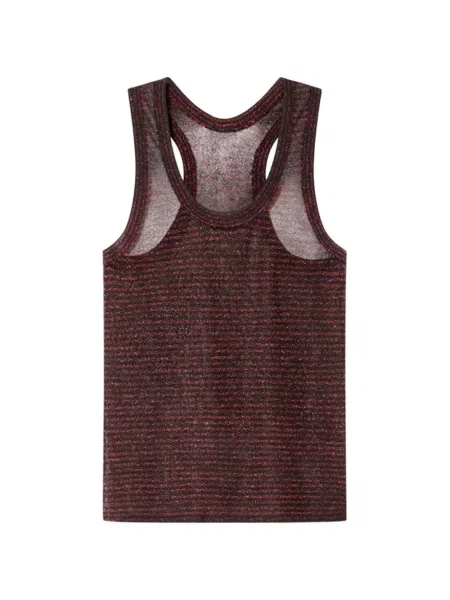 Top Isabel Marant cu dungi tricotate negru
