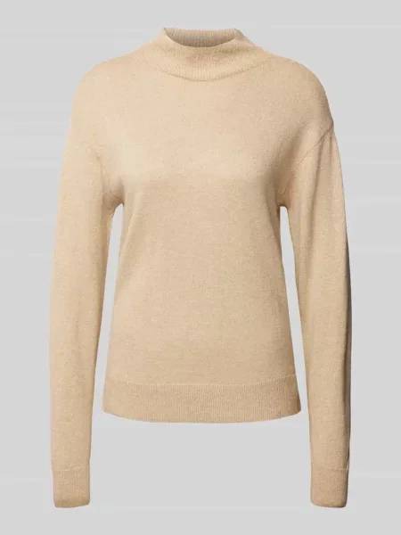 Sweter z golfem Armani Exchange wełniany do golfa beżowy