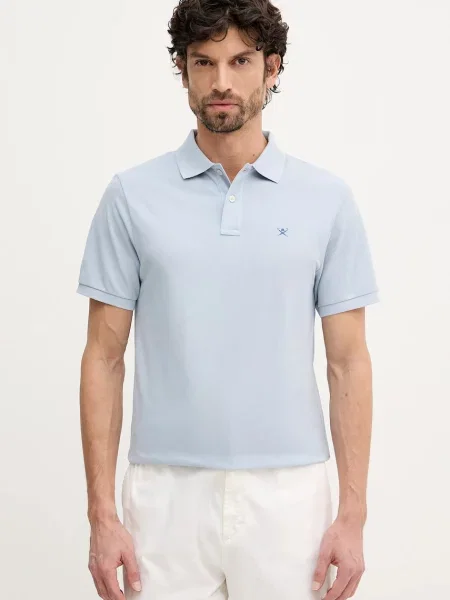 Hackett London polo de uni albastru