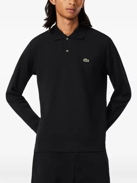 Μακρυμάνικο μακρύς polo Lacoste κλασικό μαύρο