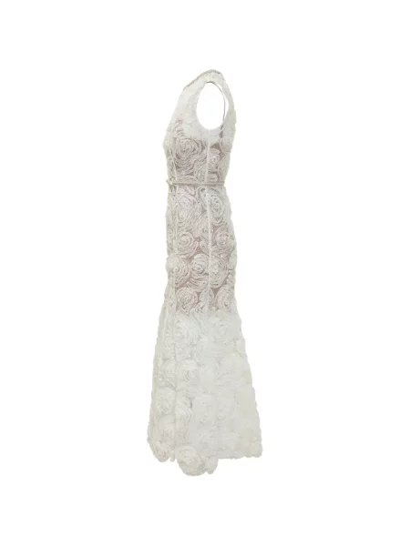 Rochie midi Self-portrait din dantelă alb