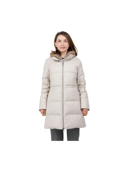 Kurtka puchowa Duno wełniana beżowa
