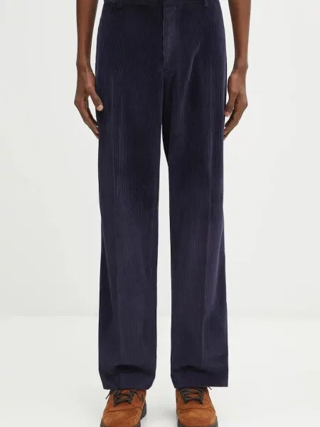 Paul Smith pantaloni de catifea cord 0 bleumarin drept