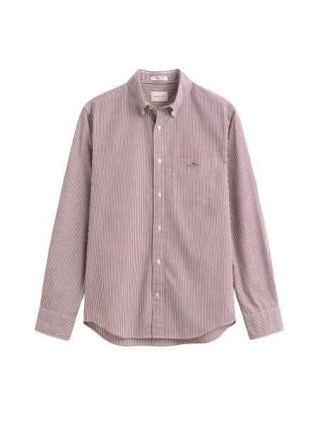 GANT Cămașă roșu burgundy alb
