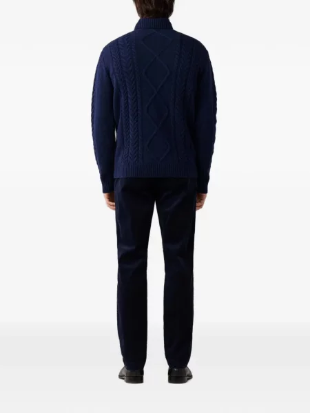 Pulover Hackett London cu model argyle albastru