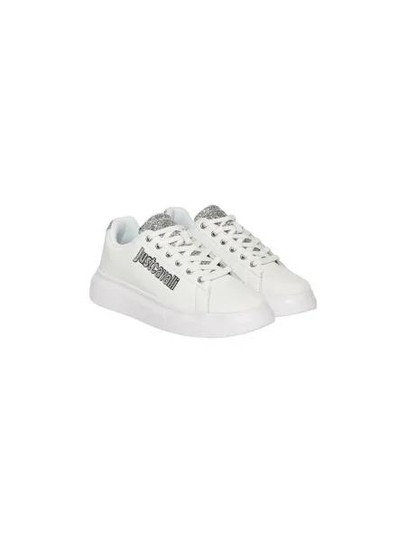 Just Cavalli sneakers din piele alb