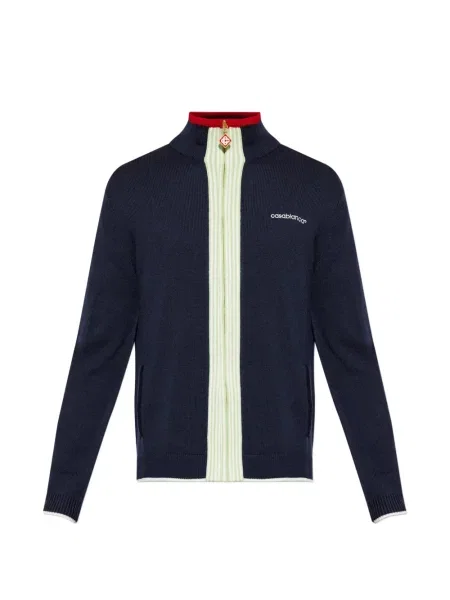 Cardigan Casablanca cu autograf albastru