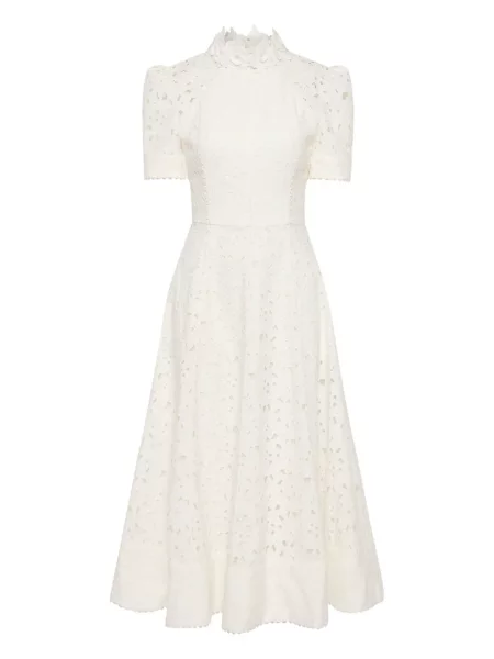 Rochie midi Rebecca Vallance cu broderie până la genunchi de costum
